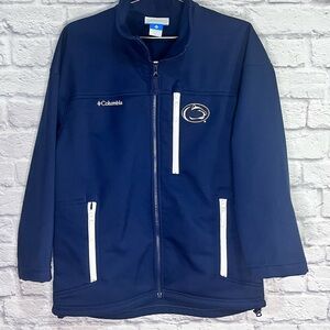 Columbia  Medium Penn State Nittany Lions Softshell Full Zip Jacket Navy PSU
